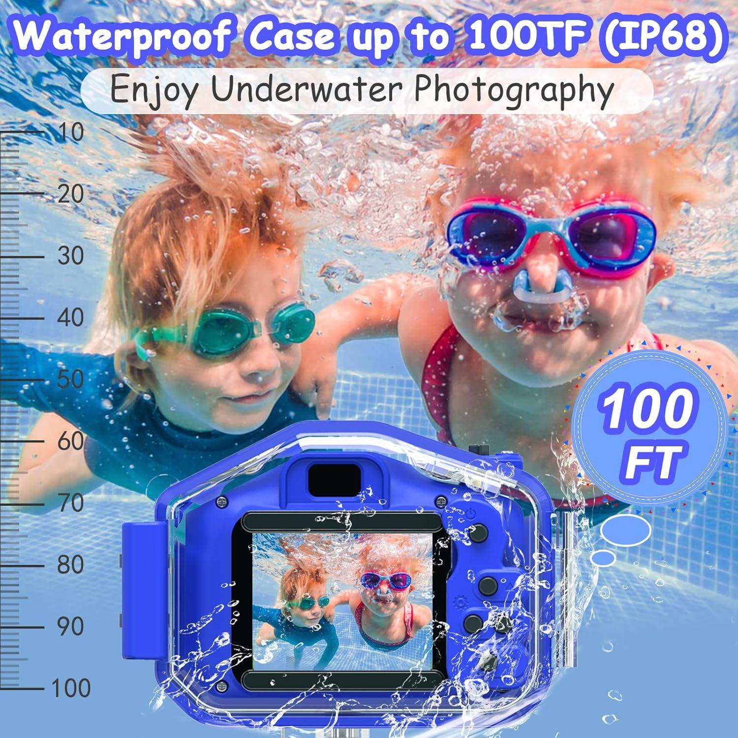 Cámara Impermeable DEKER E1 para Niños 1080P Azul Oscuro