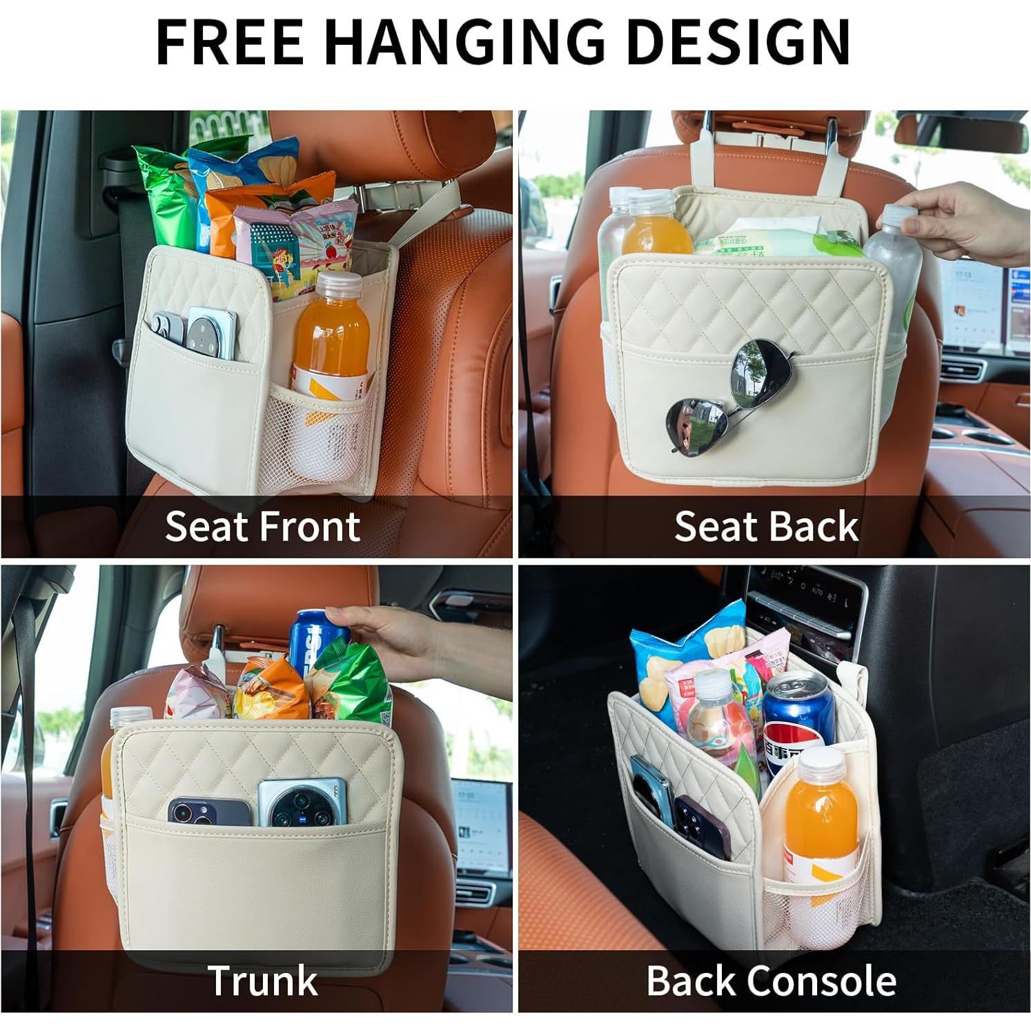 Organizador de Asiento de Auto FrgKbTm Beige 24.9x22.6cm