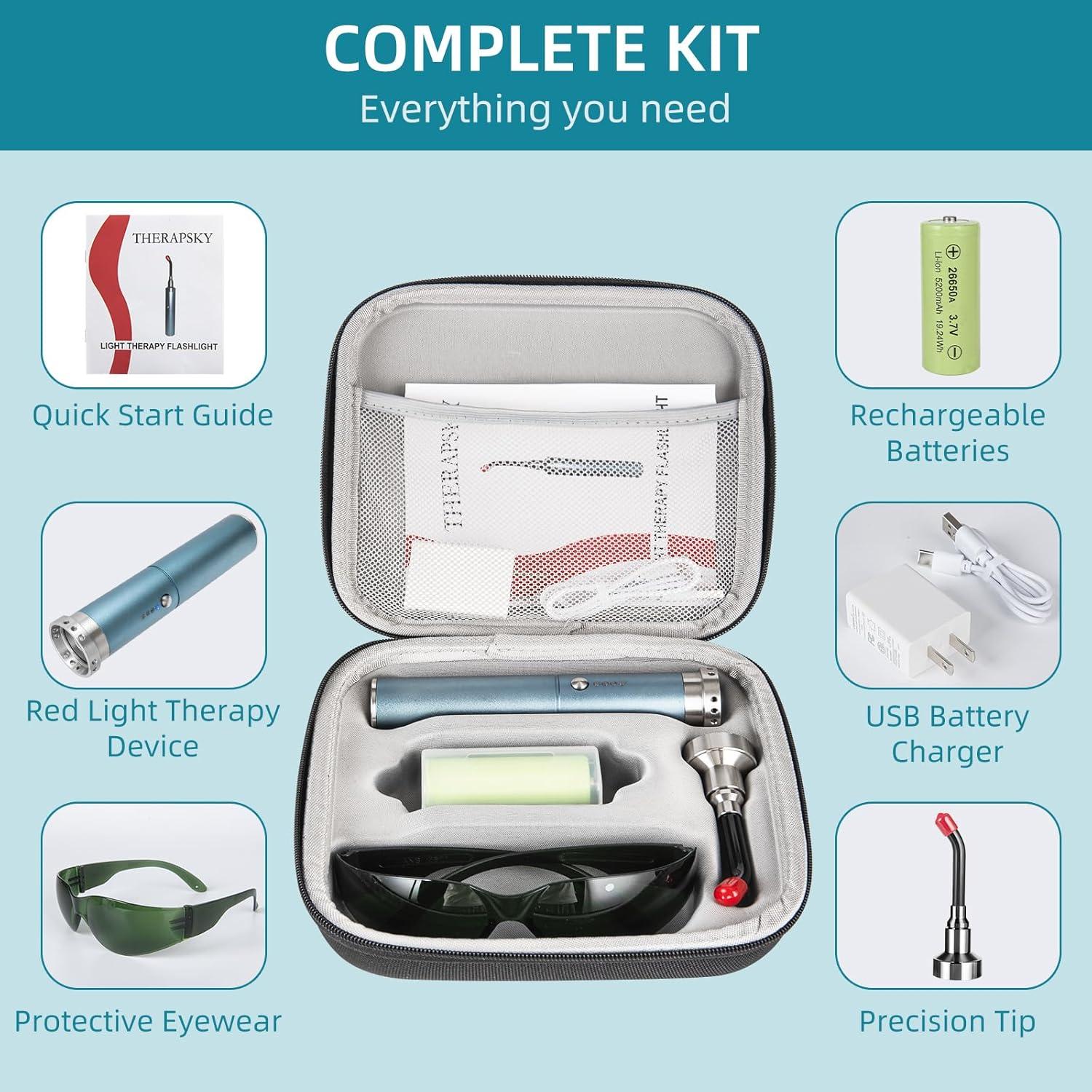 Terapia de Luz Roja TherapSky 2 en 1 para Alivio del Dolor