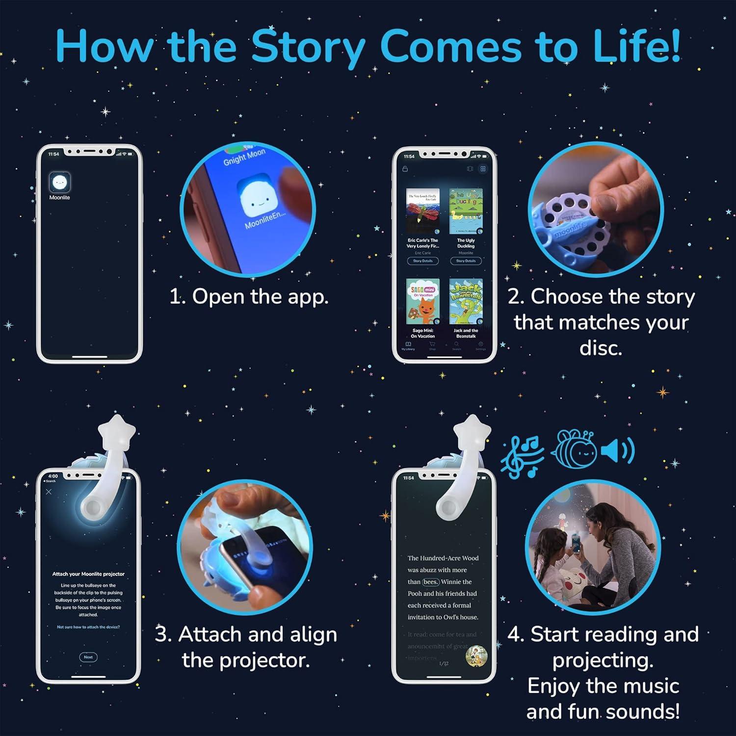 Moonlite Proyector de Cuentos Juegos de Hielo - 12 Meses+