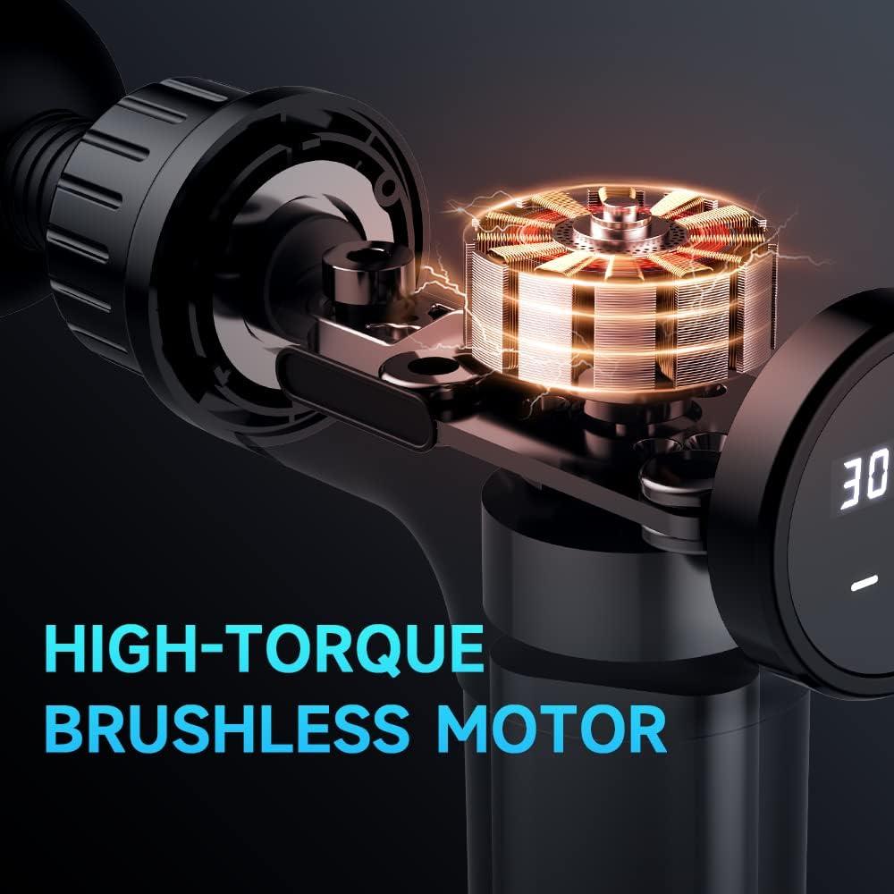 Pistola de Masaje Gvber X6 6 Accesorios 30 Velocidades Gris