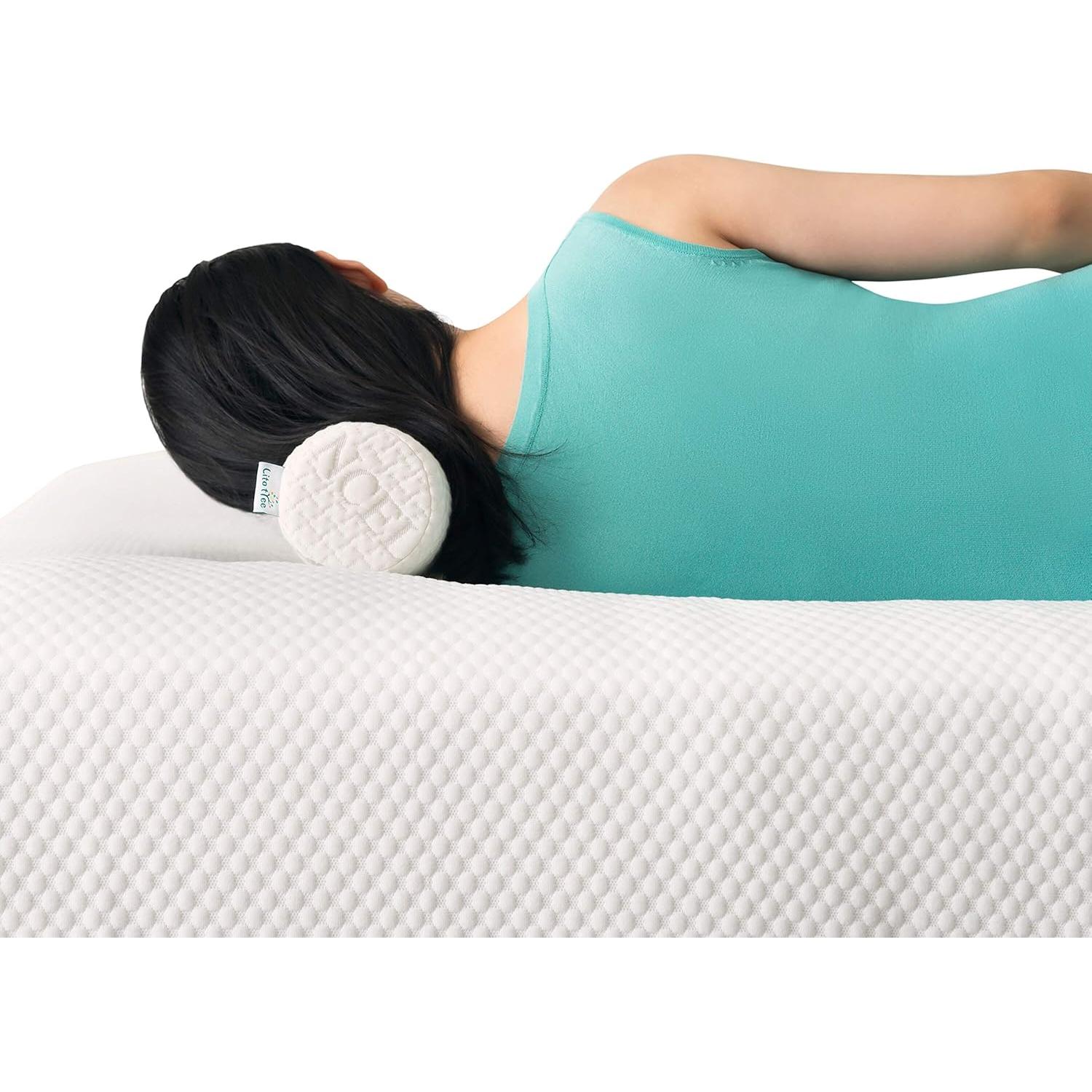 Almohada Redonda LitoTree 45.7x8.9 cm Espuma Viscoelástica