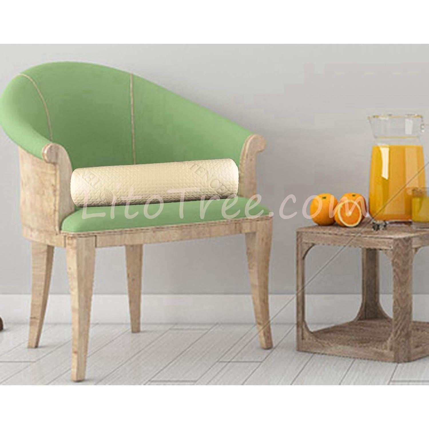 Almohada Redonda LitoTree 45.7x8.9 cm Espuma Viscoelástica