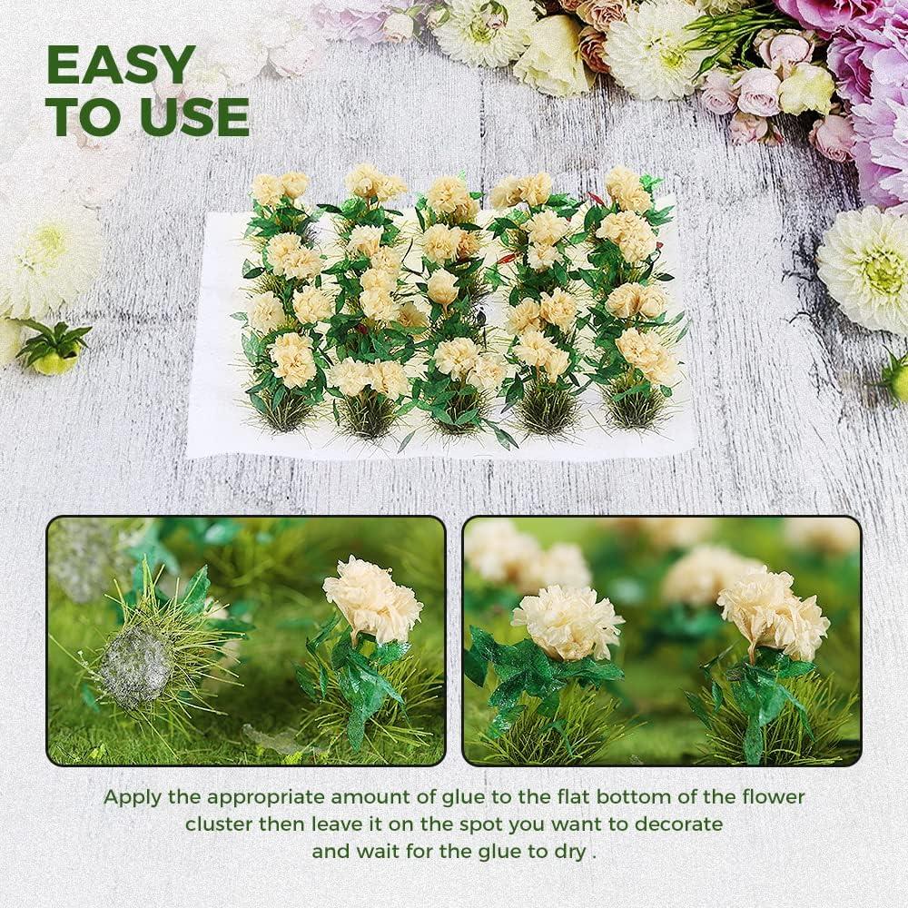 Yetaha 40 Racimos de Flores Artificiales Gardenia Blancas Miniaturas