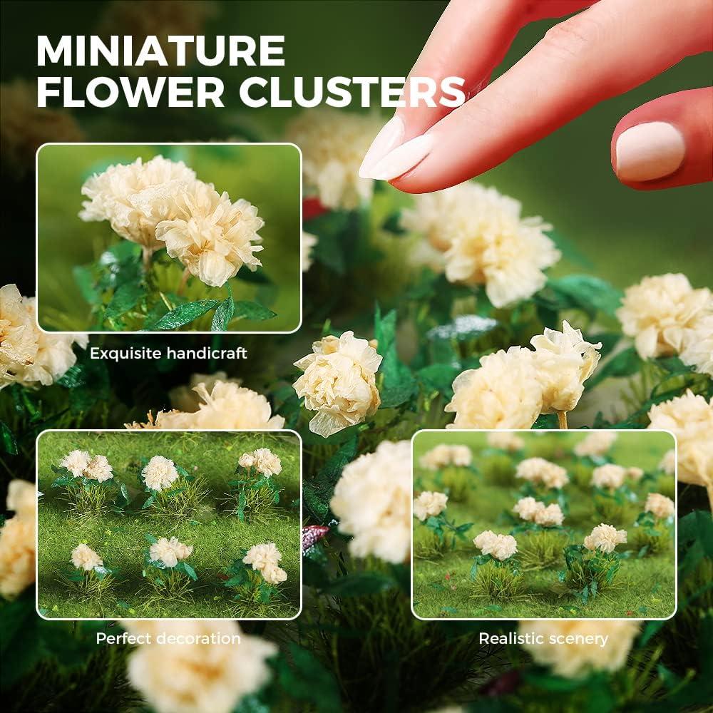 Yetaha 40 Racimos de Flores Artificiales Gardenia Blancas Miniaturas
