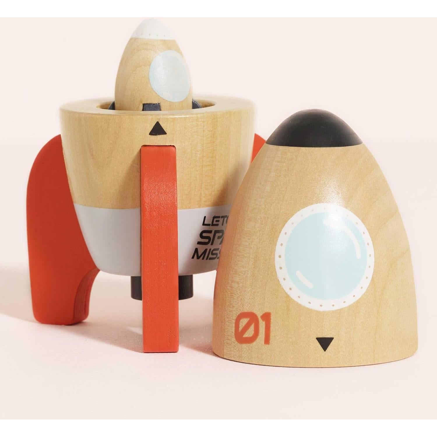Cohete Espacial de Madera Le Toy Van Duo 16x9.5 cm
