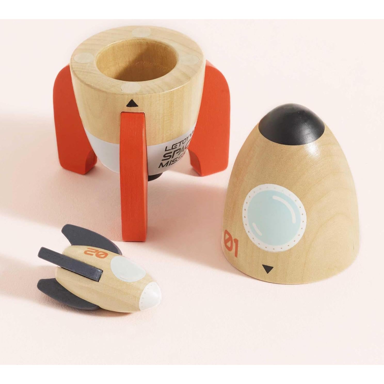 Cohete Espacial de Madera Le Toy Van Duo 16x9.5 cm