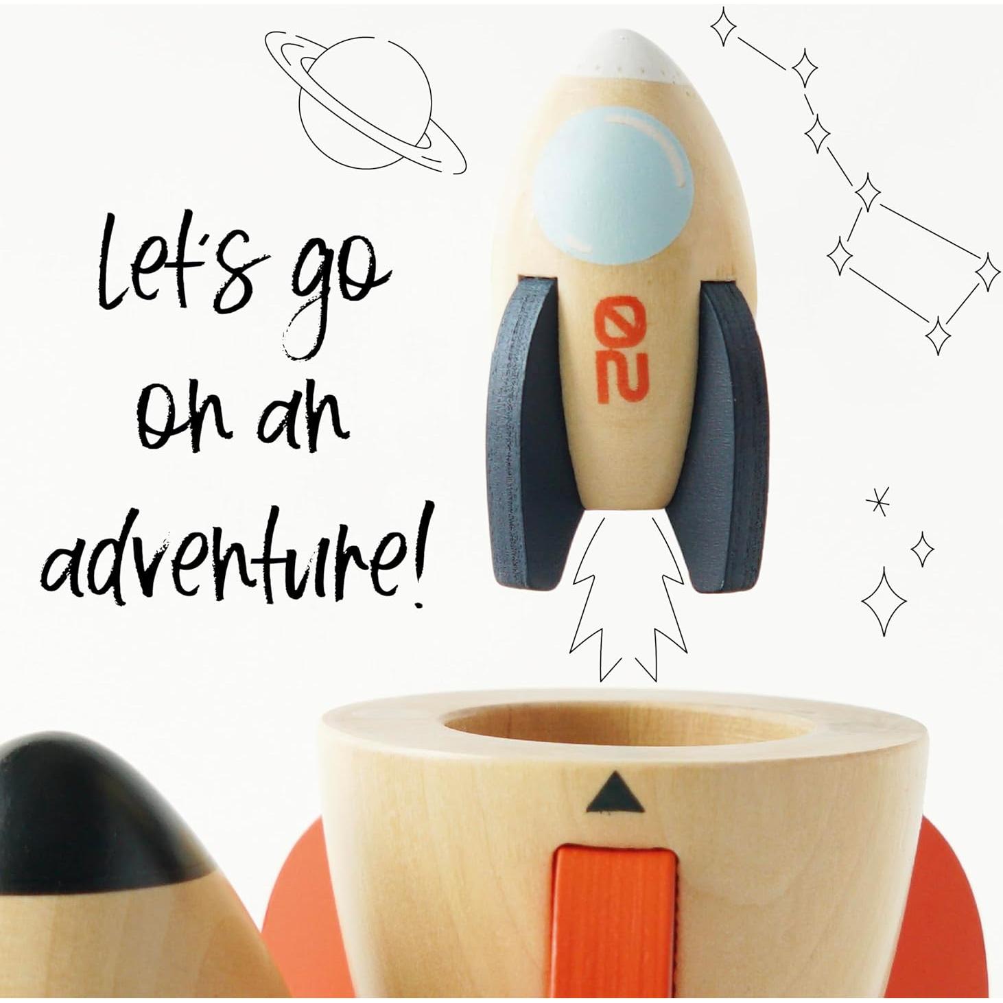 Cohete Espacial de Madera Le Toy Van Duo 16x9.5 cm