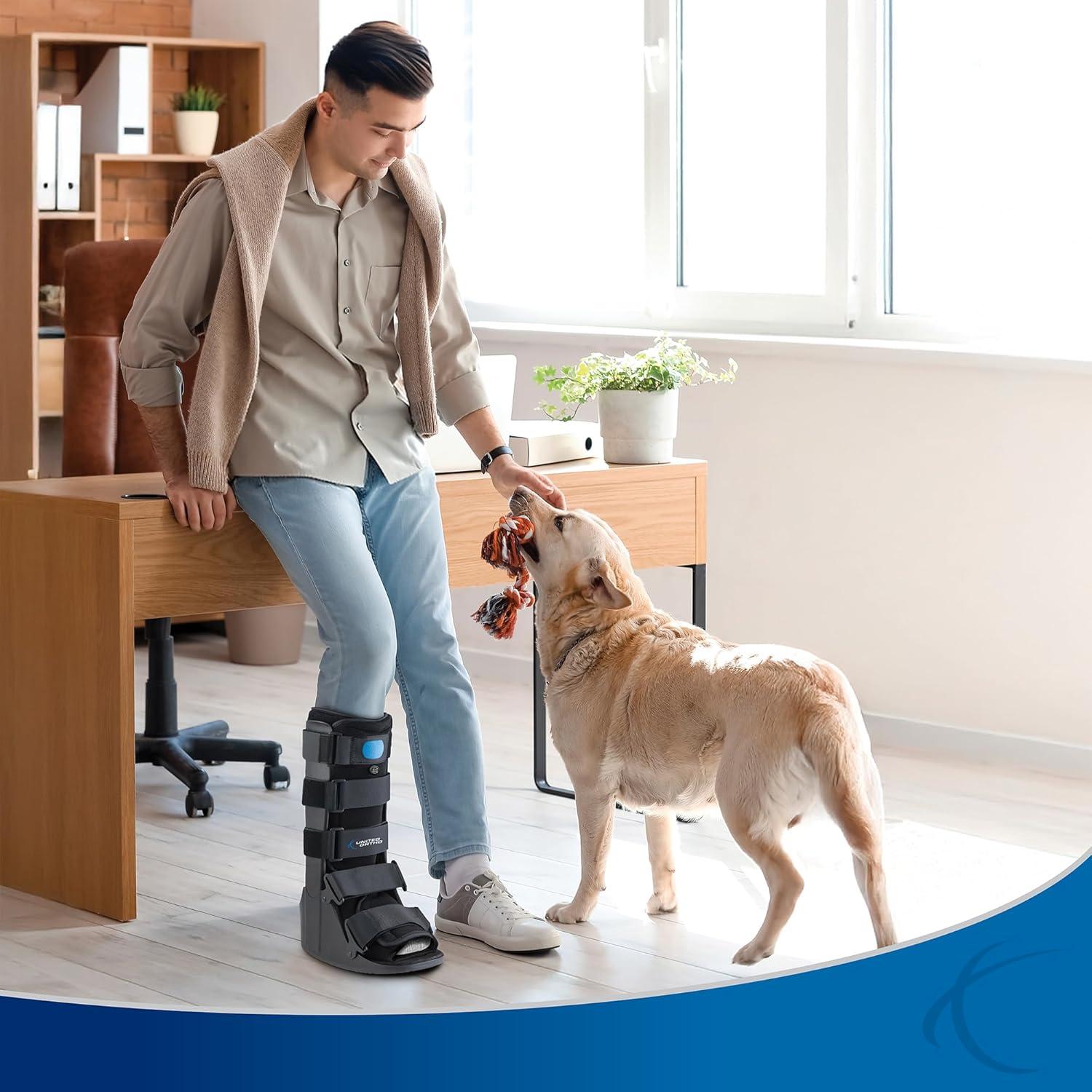 Bota de Fractura Air Cam Walker United Ortho, Extra Pequeña, Negra