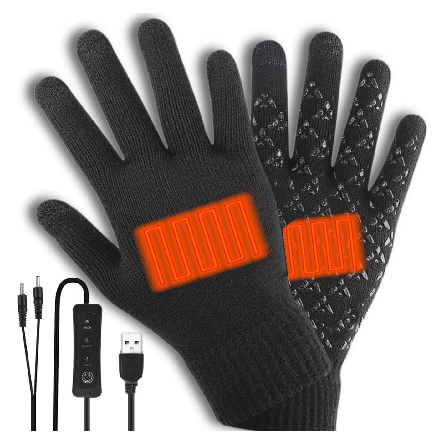 Guantes Térmicos USB Eskood para Invierno - Talla Única, Negro