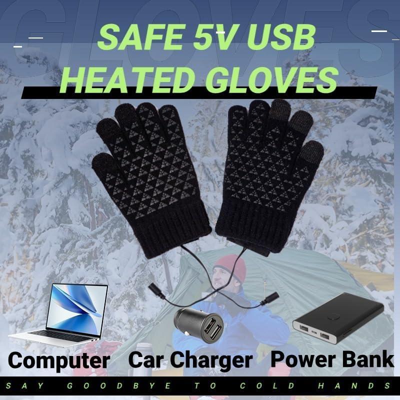 Guantes Térmicos USB Eskood para Invierno - Talla Única, Negro