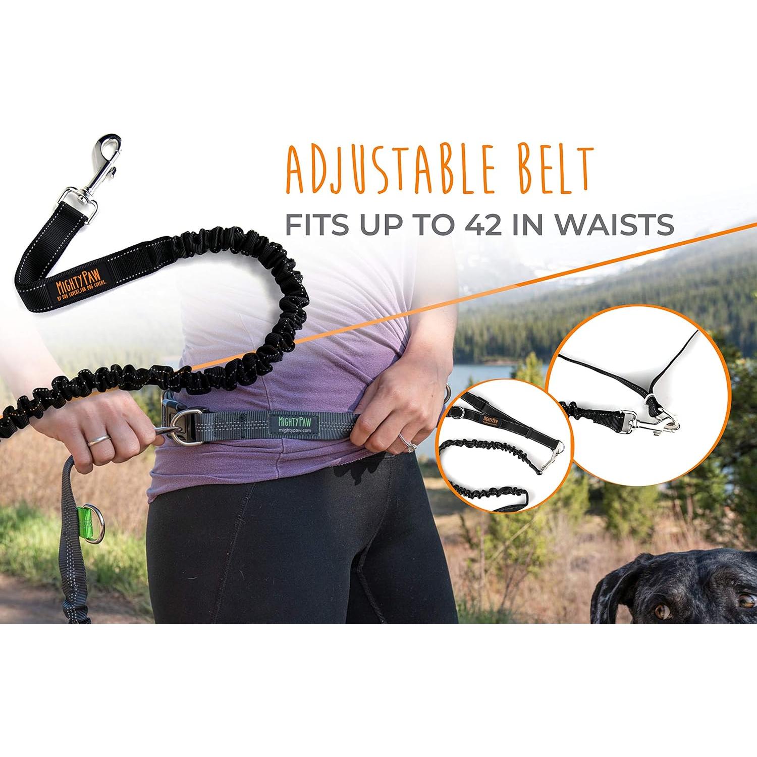 Correa Bungee Sin Manos Mighty Paw para Perros - Negro