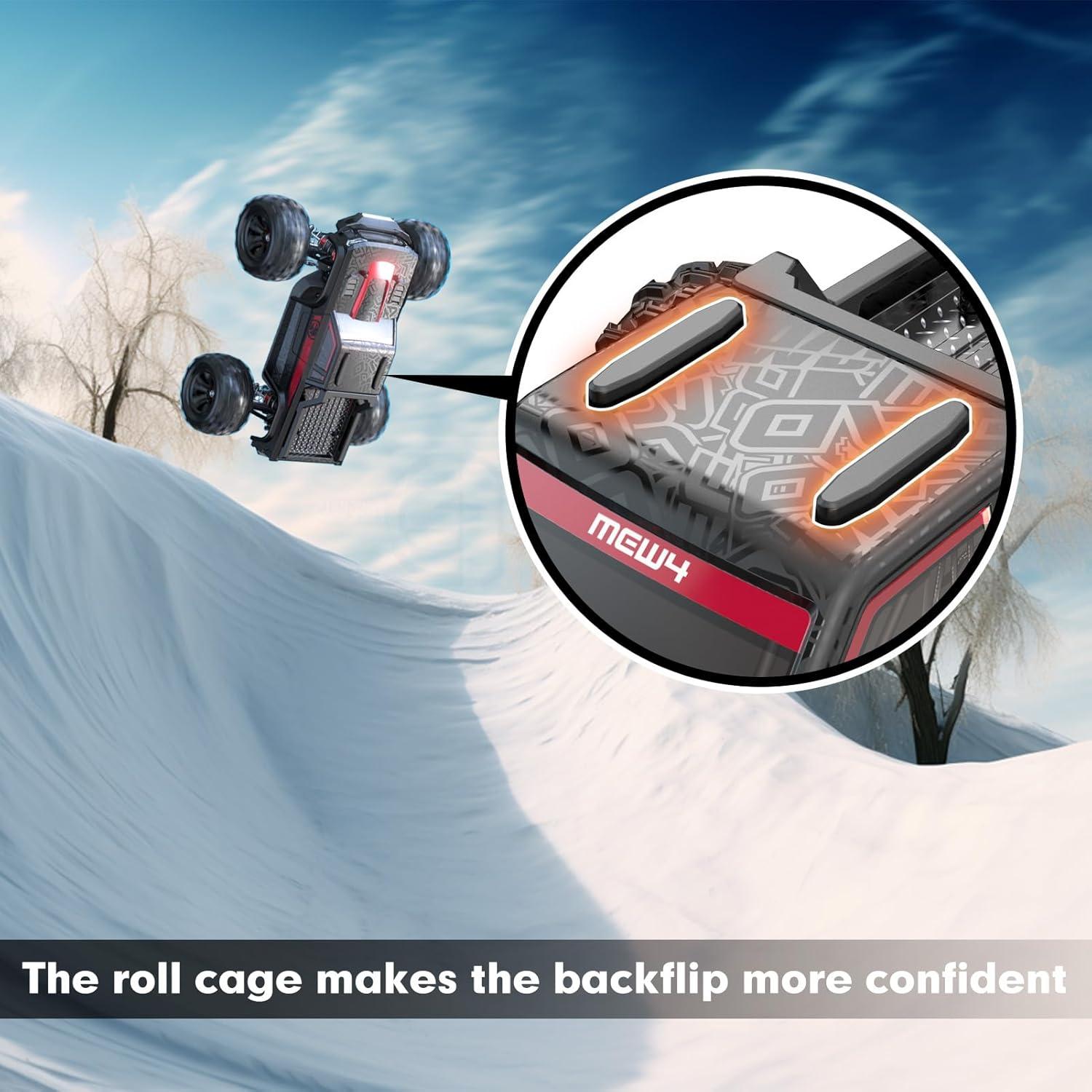 Coche RC Offroad MEW4 4X4 Sin Escobillas 42 Km/h Rojo Negro