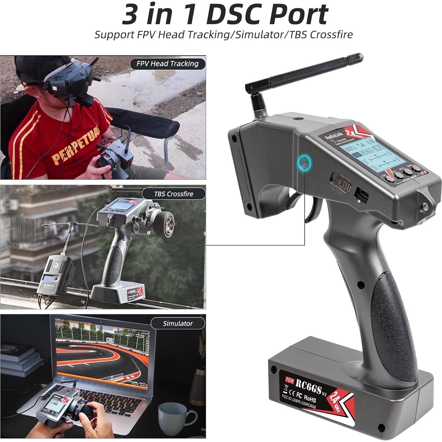 Radiolink RC6GS V3 Transmisor 7 Canales con Receptor R7FG