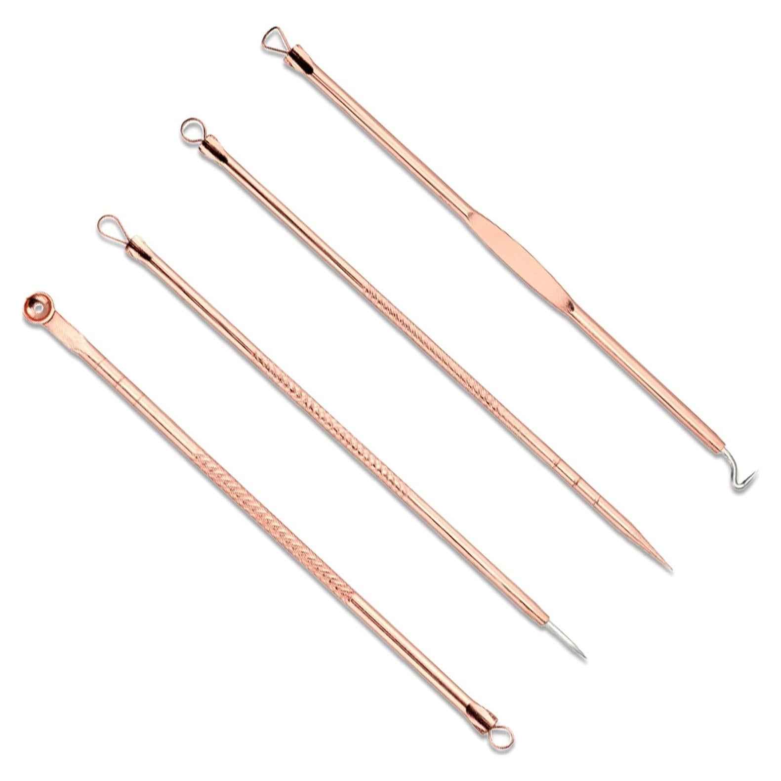 Kit de Extracción de Espinillas HaimiLiya 4 Piezas Oro Rosa