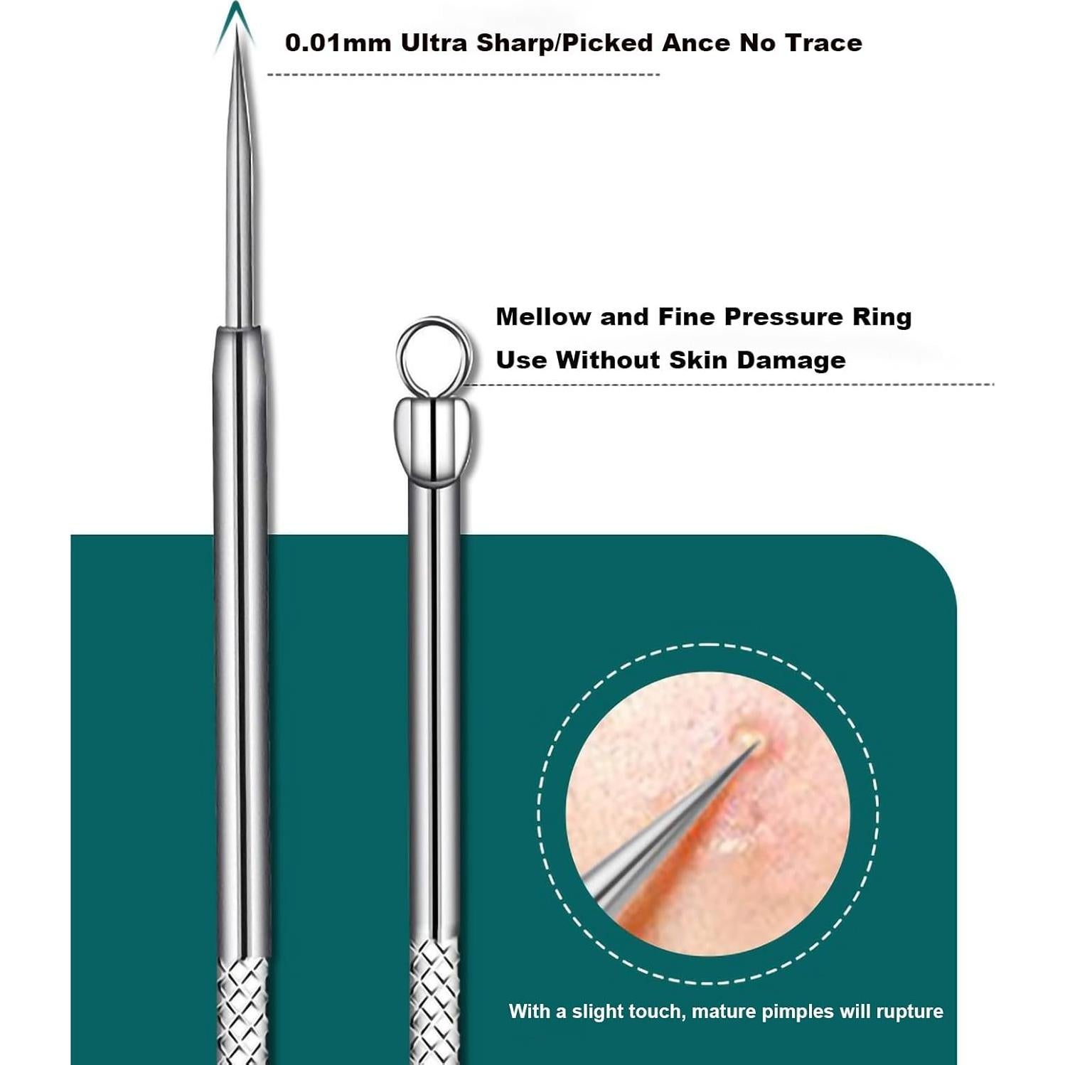 Kit de Extracción de Espinillas HaimiLiya 4 Piezas Oro Rosa