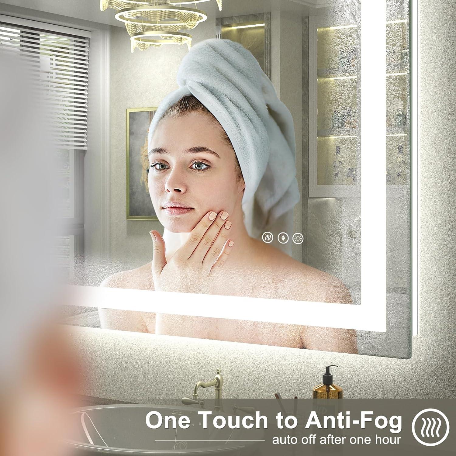 Espejo de Baño LED CHARMOR 71x50 cm Irrompible y Anti-vaho