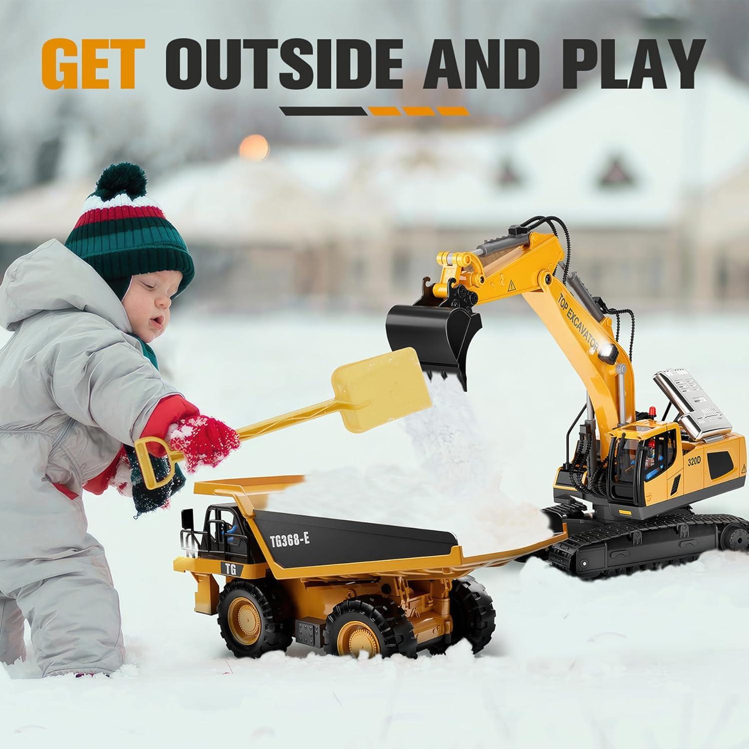 Excavadora RC KIDMARKT 11 Canales con Pala de Metal 40cm