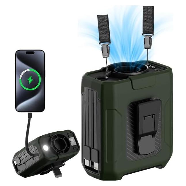 Ventilador de Cintura Portátil DOMYLE A-1 10000mAh 5 Velocidades