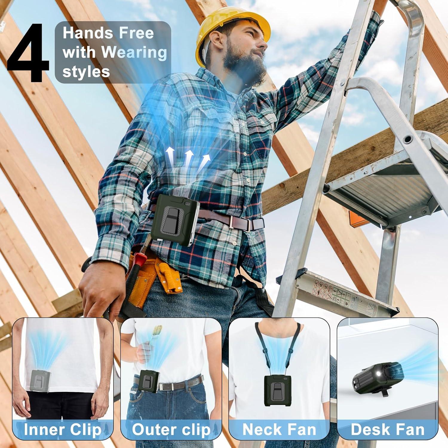 Ventilador de Cintura Portátil DOMYLE A-1 10000mAh 5 Velocidades