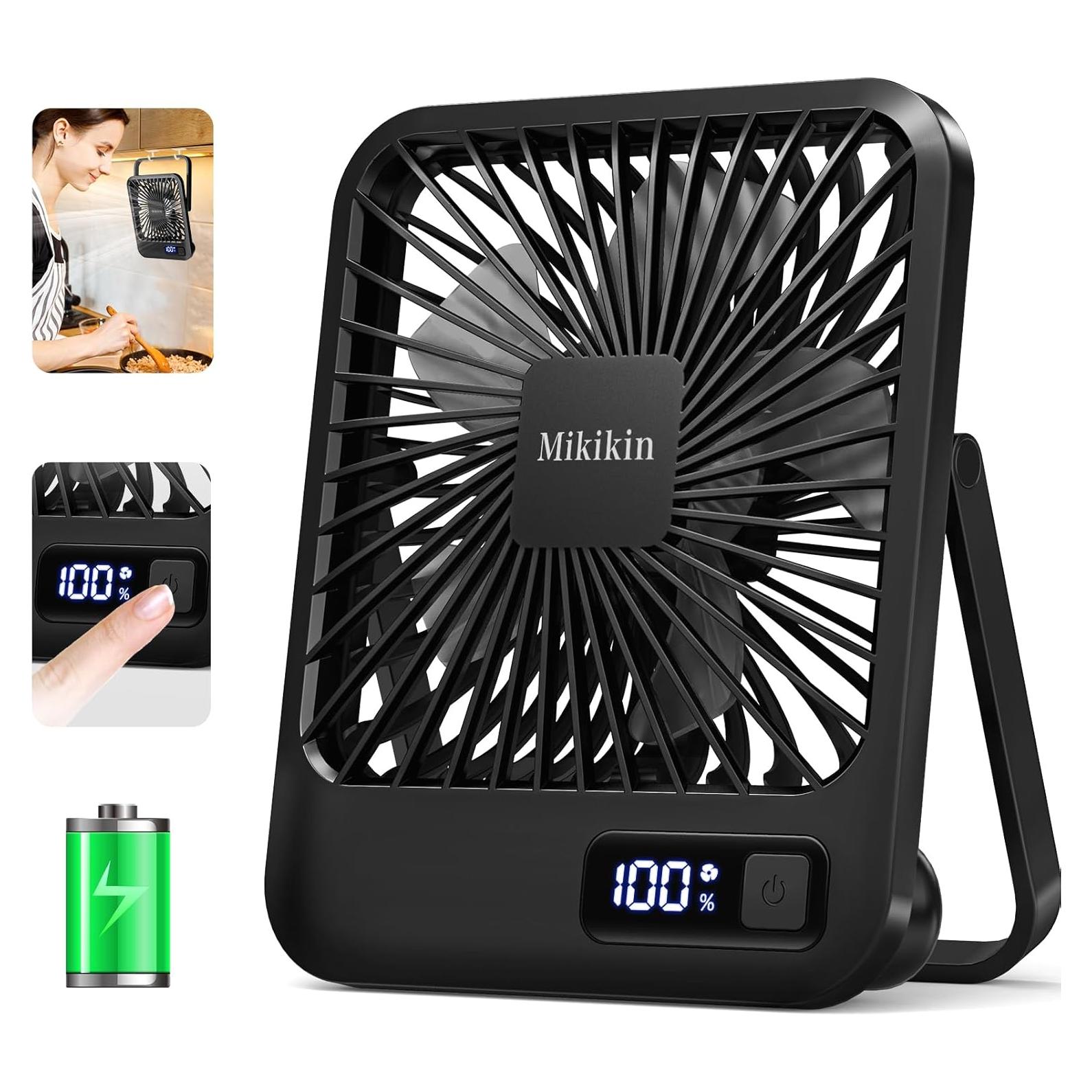 Ventilador de Escritorio Mikikin Plegable 180° Recargable USB 2000mAh