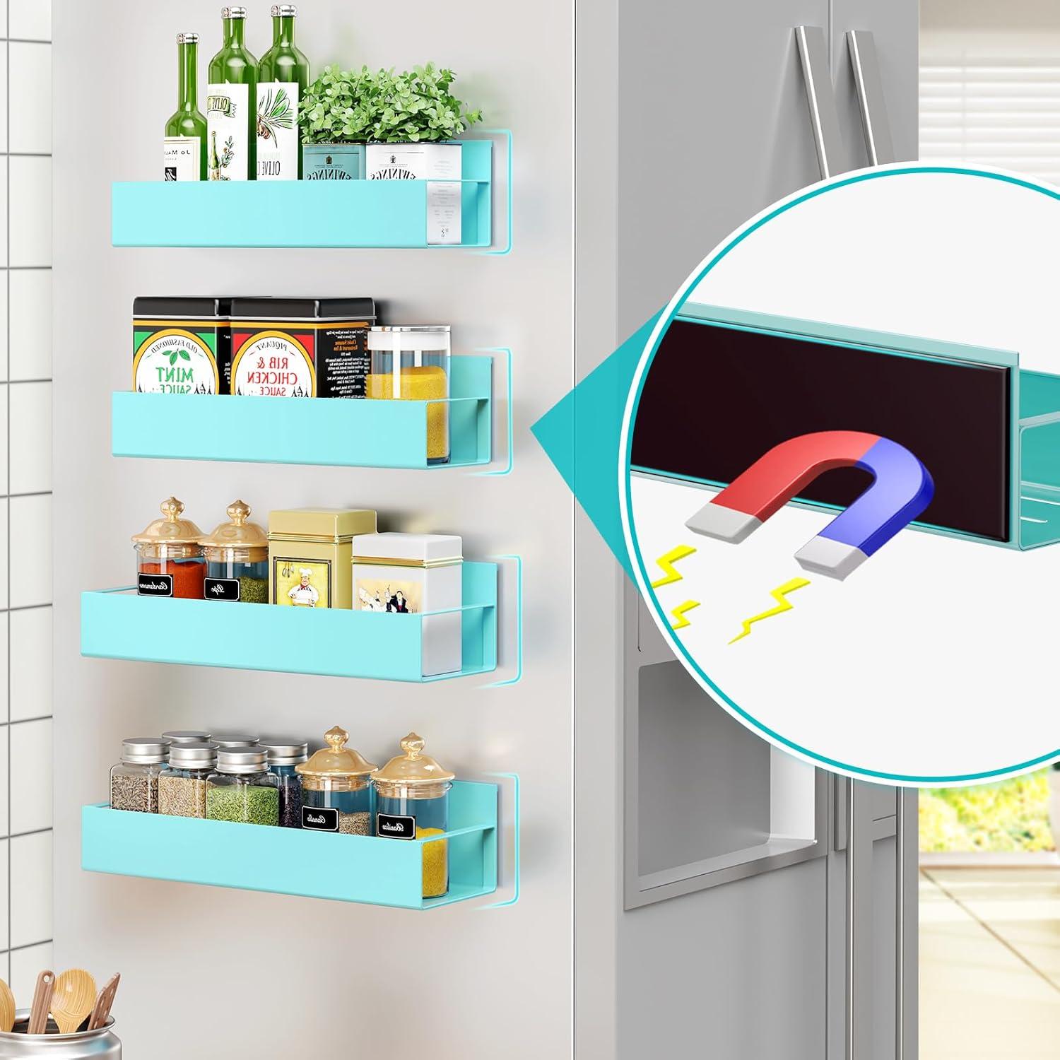 Estantes Magnéticos para Especias Vetacsion 4 Piezas Azul