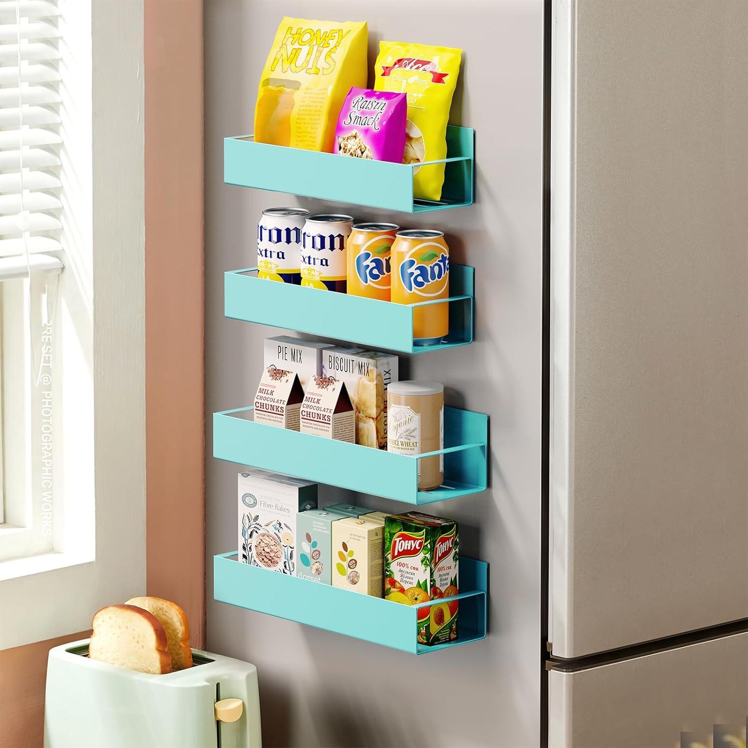 Estantes Magnéticos para Especias Vetacsion 4 Piezas Azul