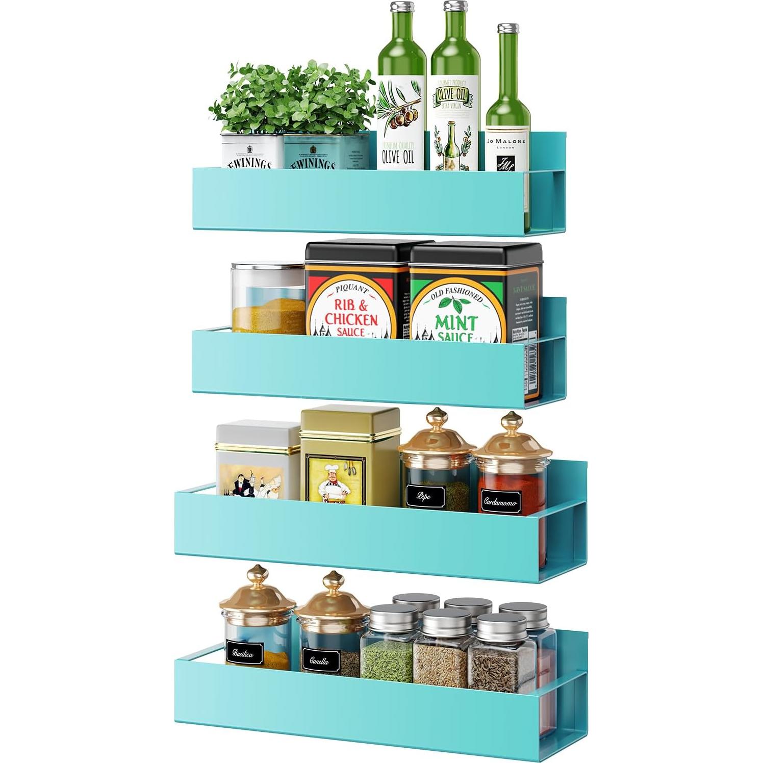 Estantes Magnéticos para Especias Vetacsion 4 Piezas Azul