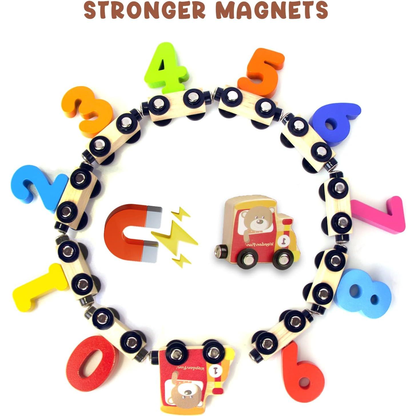 Juego de Tren de Números Woodenfun 29.97x21.5cm Rojo