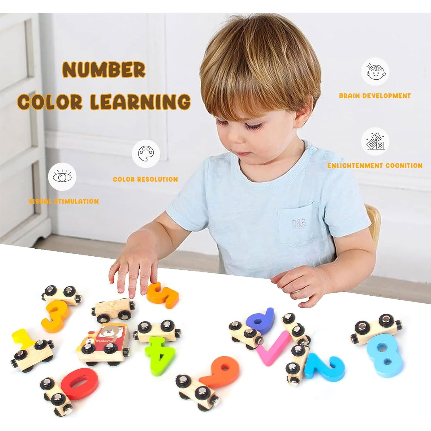 Juego de Tren de Números Woodenfun 29.97x21.5cm Rojo