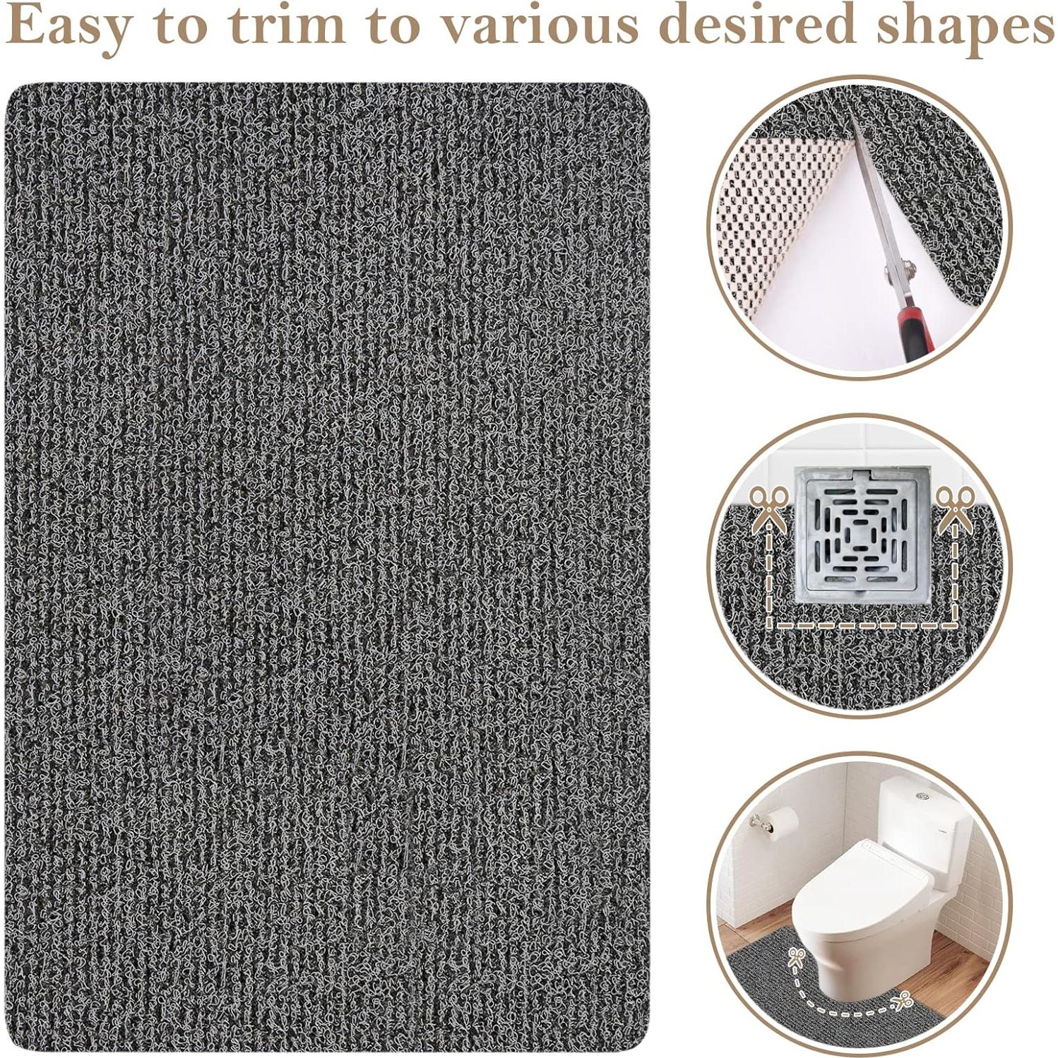 Alfombra de Ducha Antideslizante SoftDuo 61x41 cm PVC Negra