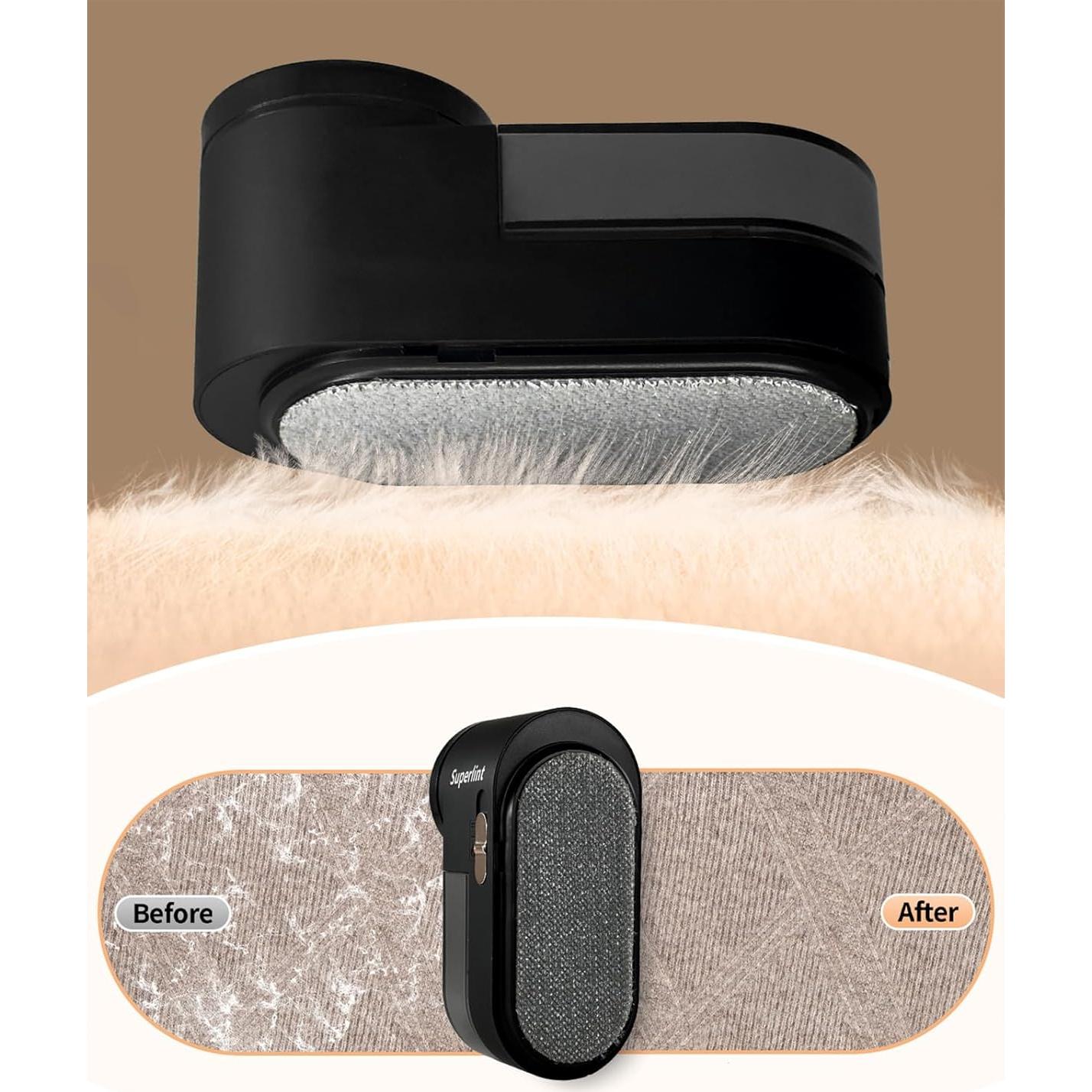 Quitapelusas Eléctrico SUPER LINT 2 en 1 USB Negro