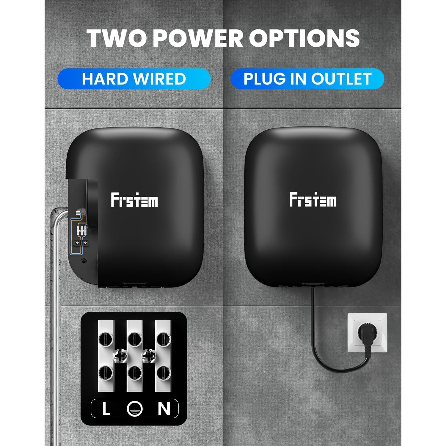 Secador de Manos Automático Frstem 1400W Negro con Sensor