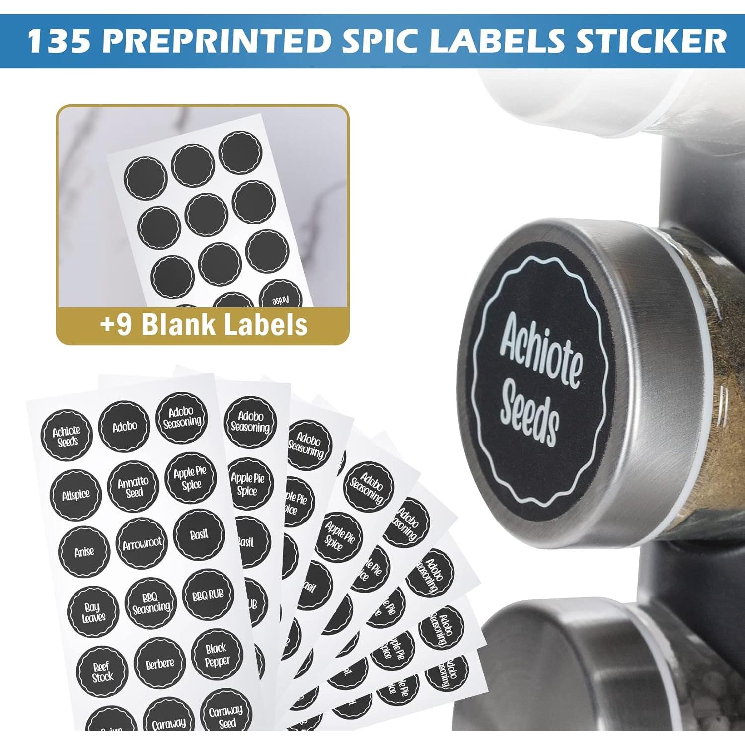 Soporte Giratorio para Especias Tianifa 20 Tarros Negro