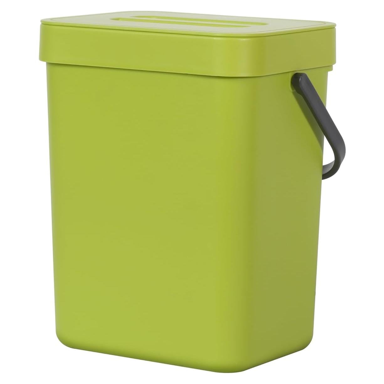 Basurero Colgante EKO 3L Verde con Tapa para Cocina