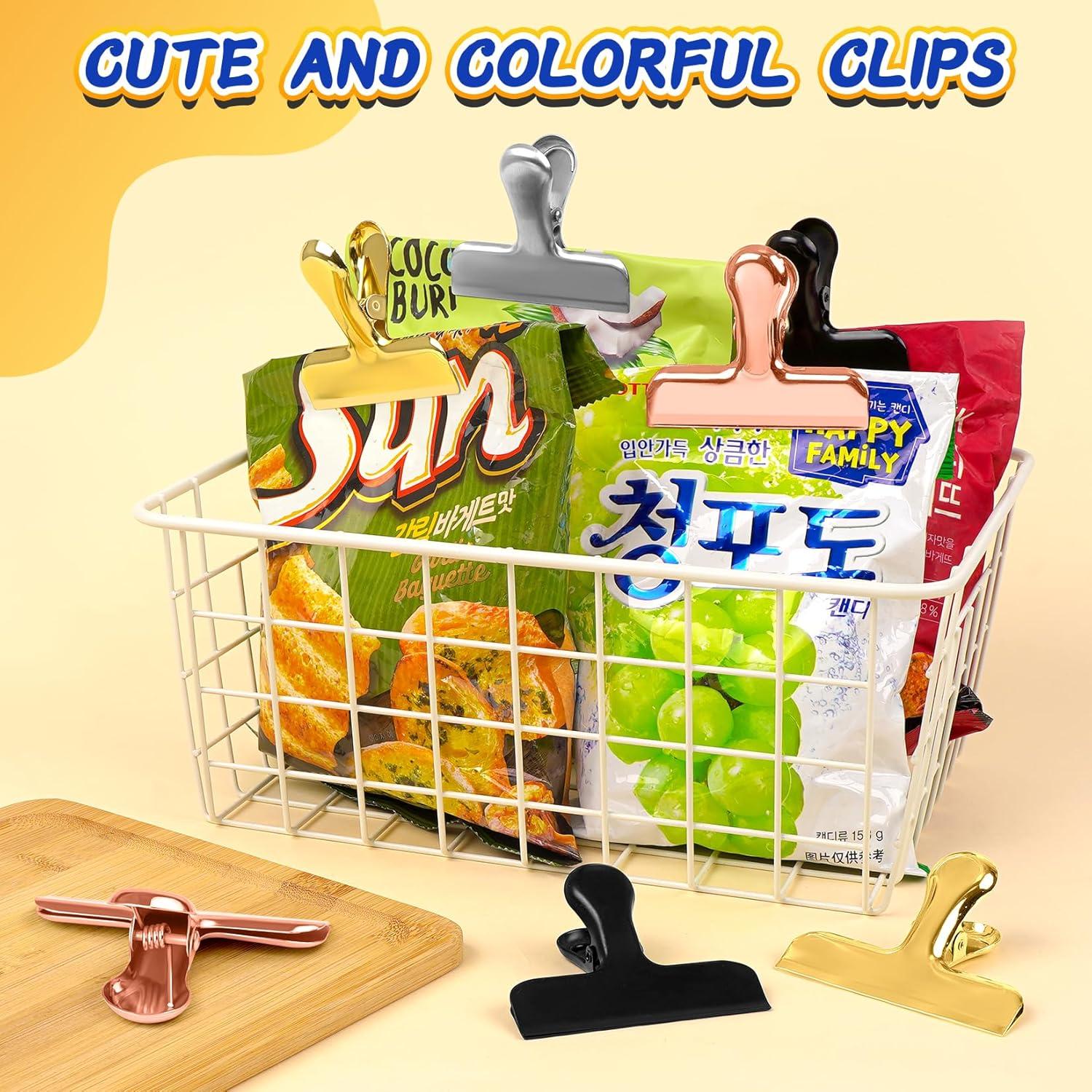 Clips de Acero Inoxidable VNDUEEY 12 Piezas 7.62 cm Negro