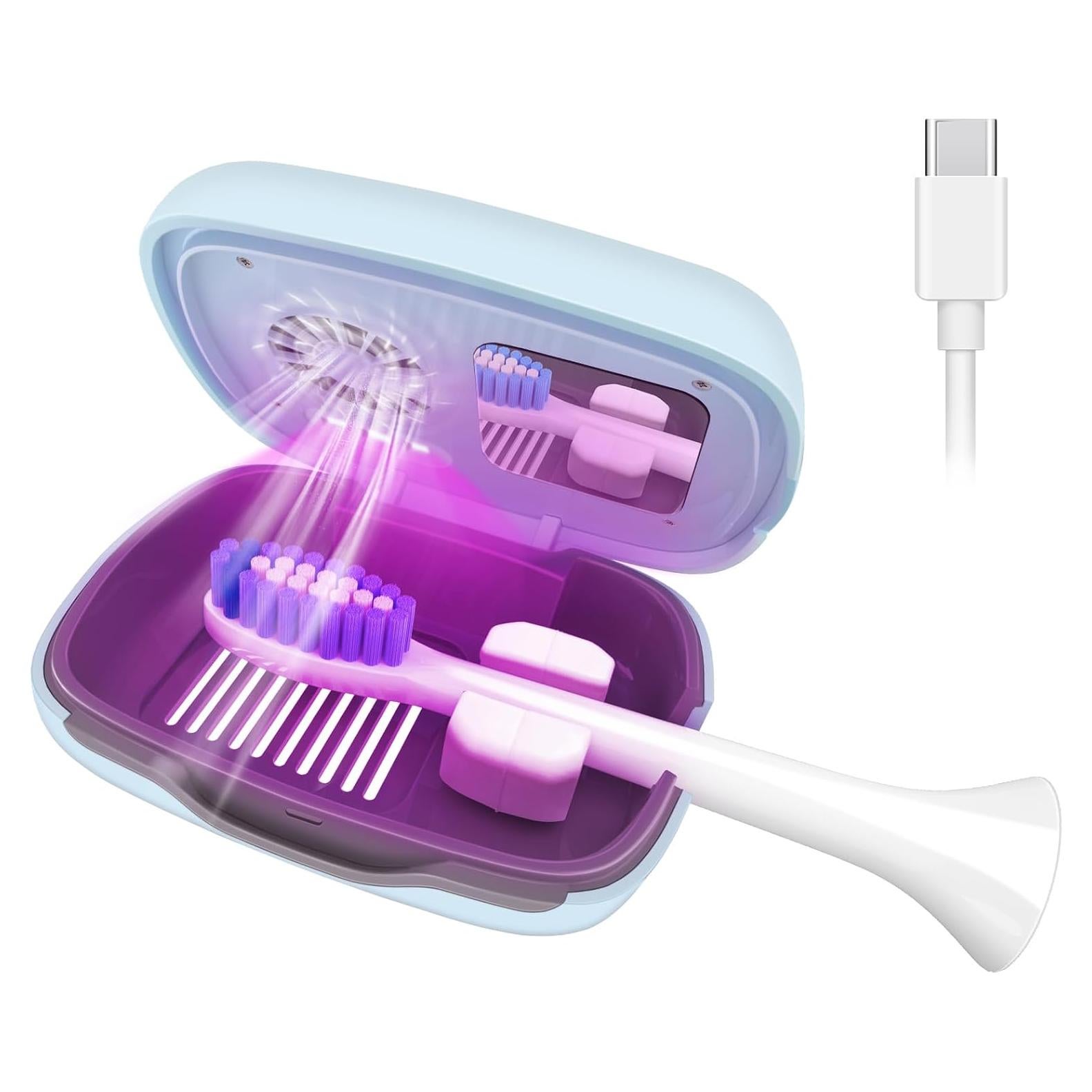 Funda y soporte desinfectante para cepillos de dientes ECTEST