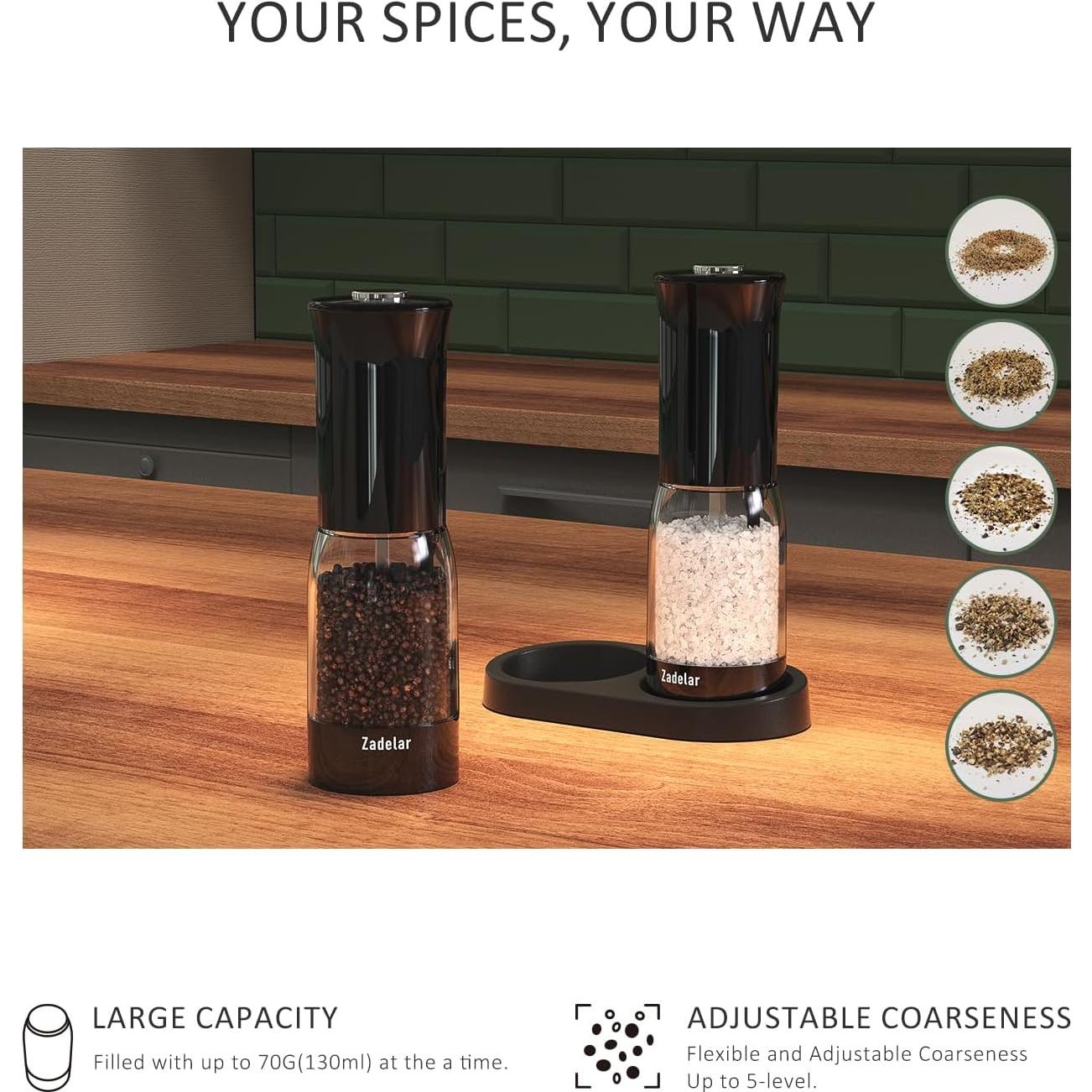 Juego de Molinillos Eléctricos Zadelar con Pantalla LED 70g