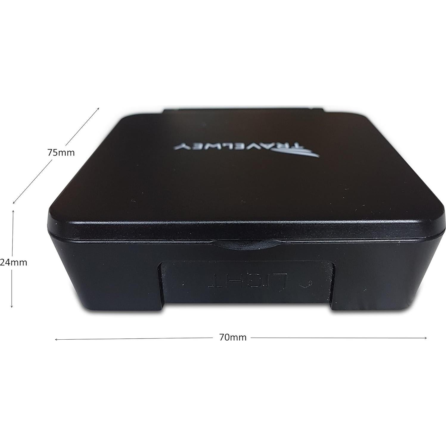 Reloj Despertador Digital de Viaje Travelwey Negro Simple