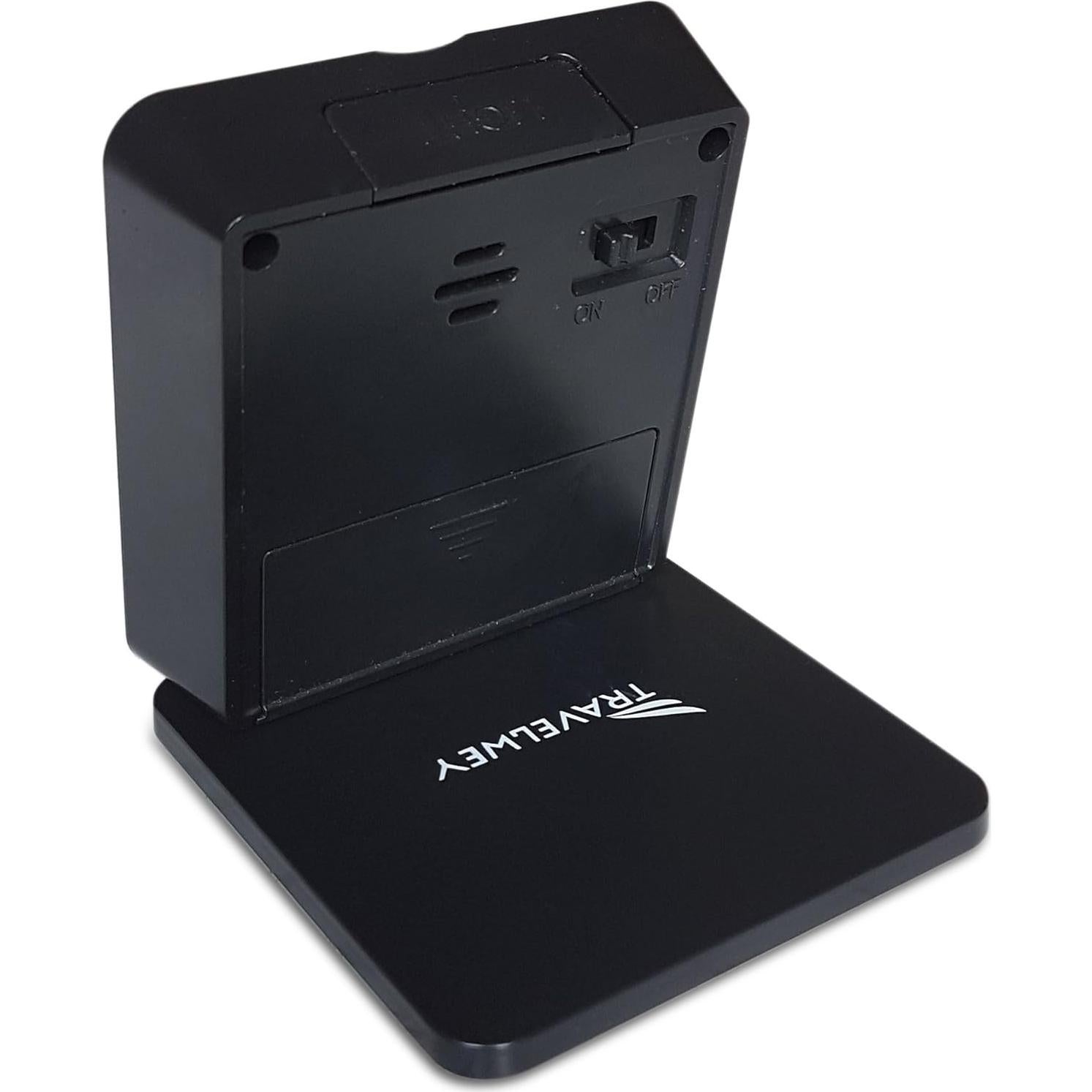 Reloj Despertador Digital de Viaje Travelwey Negro Simple
