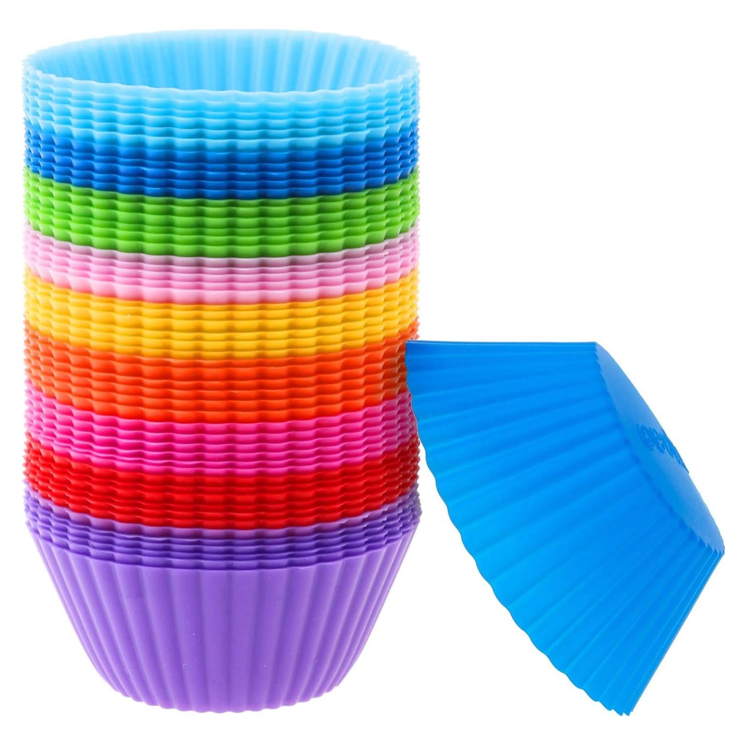 54 Tazas de Silicona Reutilizables Selizo para Muffin 5cm