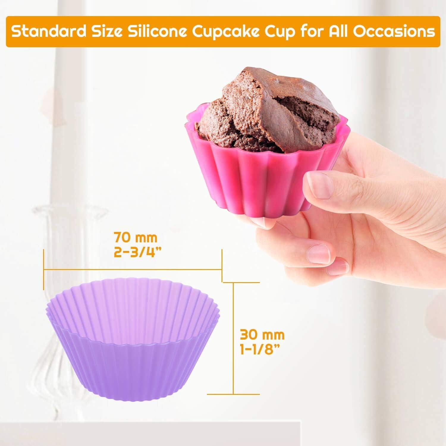 54 Tazas de Silicona Reutilizables Selizo para Muffin 5cm