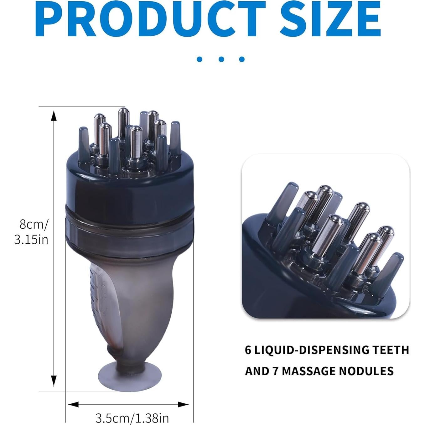 Aplicador de Aceite para Cabello Mnatop 10ml Negro