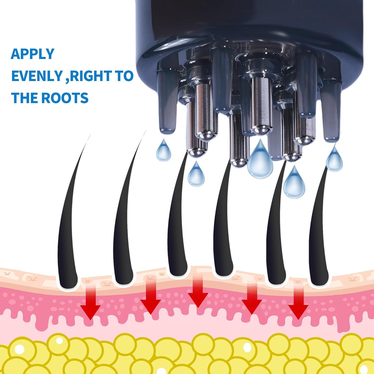 Aplicador de Aceite para Cabello Mnatop 10ml Negro