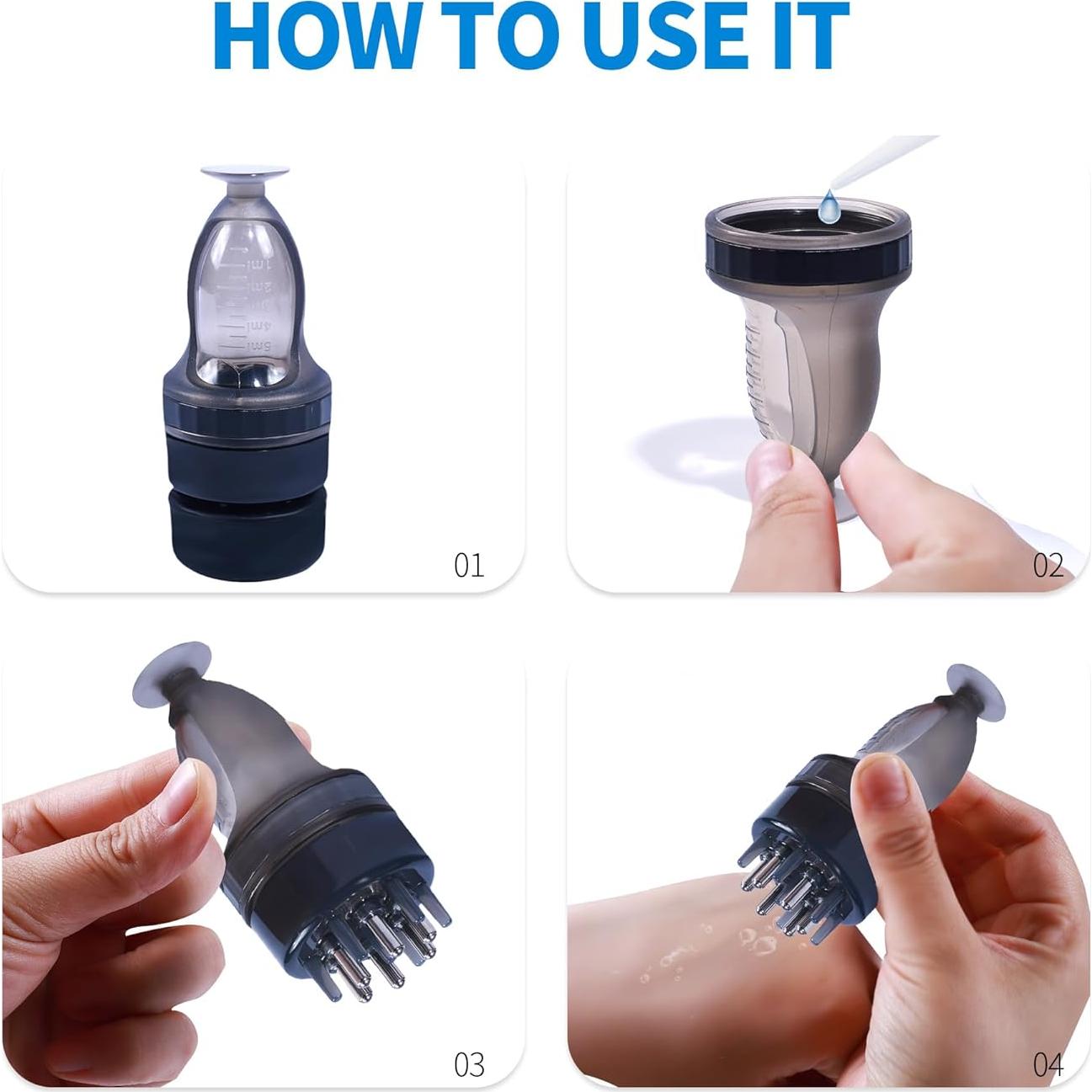 Aplicador de Aceite para Cabello Mnatop 10ml Negro