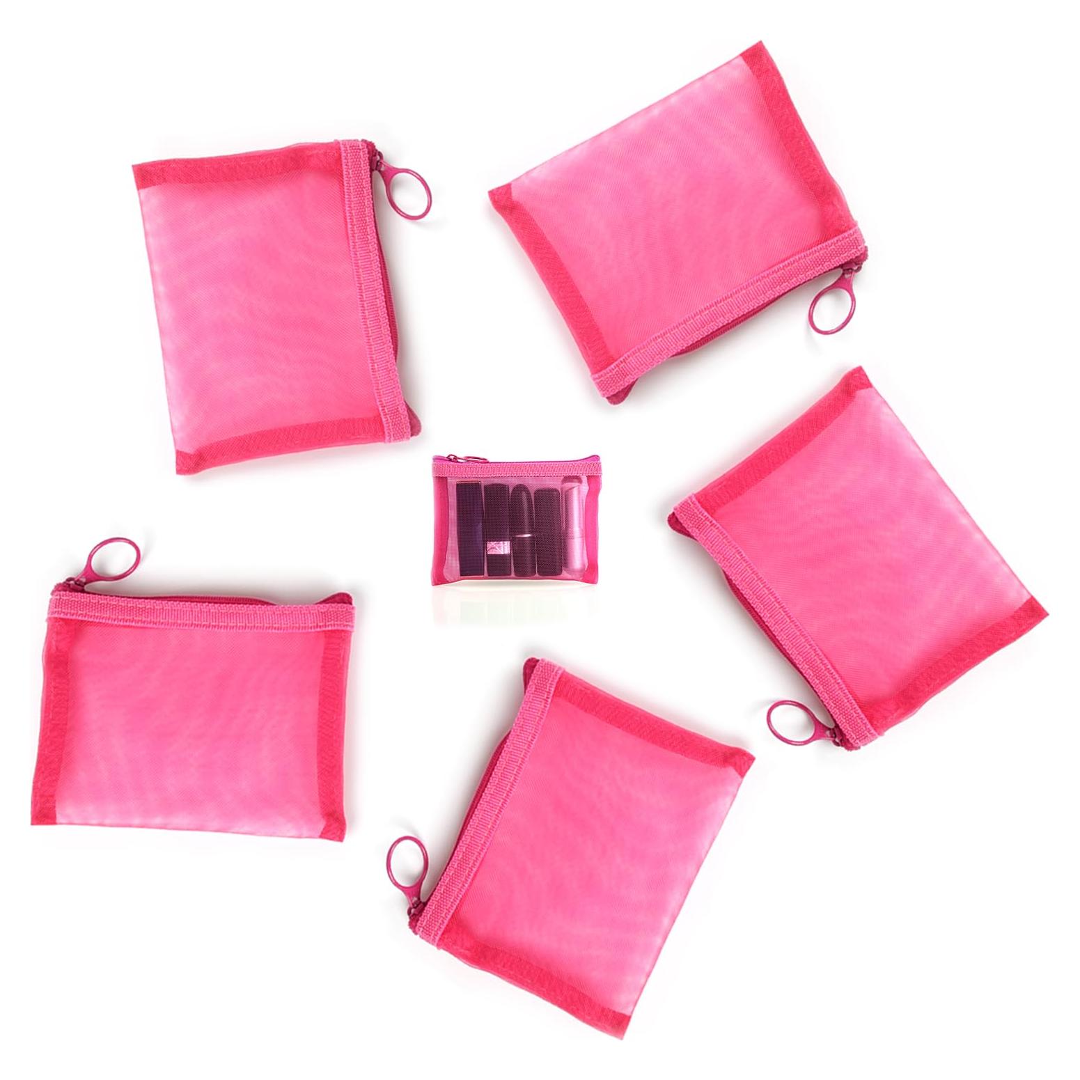 Estuche Organizador Mini PATU Rosa 12.7x10cm 5 Piezas