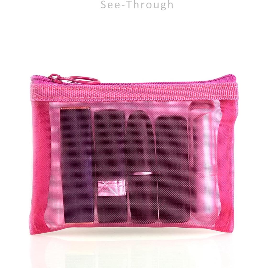 Estuche Organizador Mini PATU Rosa 12.7x10cm 5 Piezas