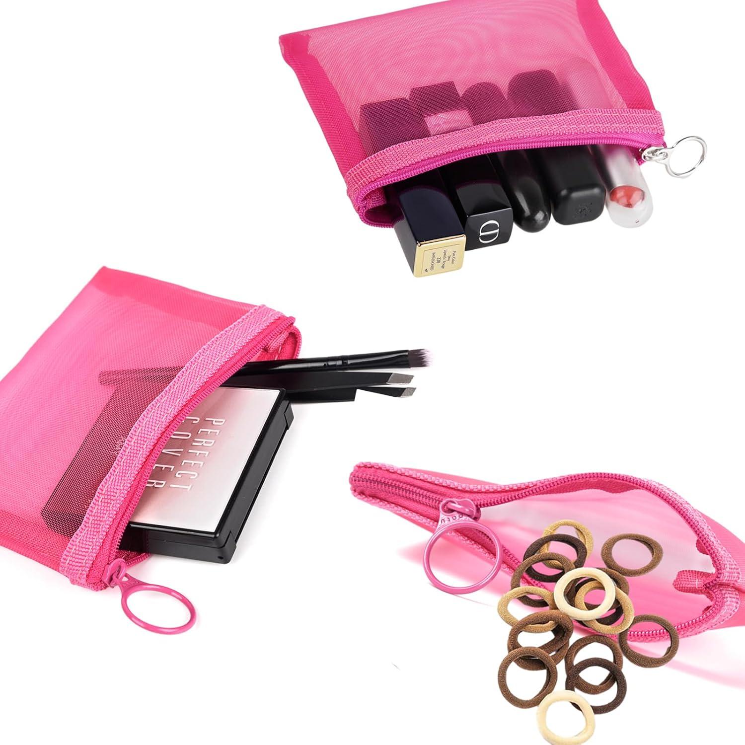 Estuche Organizador Mini PATU Rosa 12.7x10cm 5 Piezas