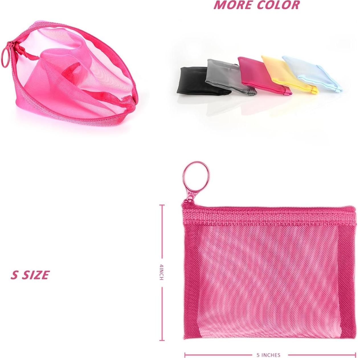 Estuche Organizador Mini PATU Rosa 12.7x10cm 5 Piezas