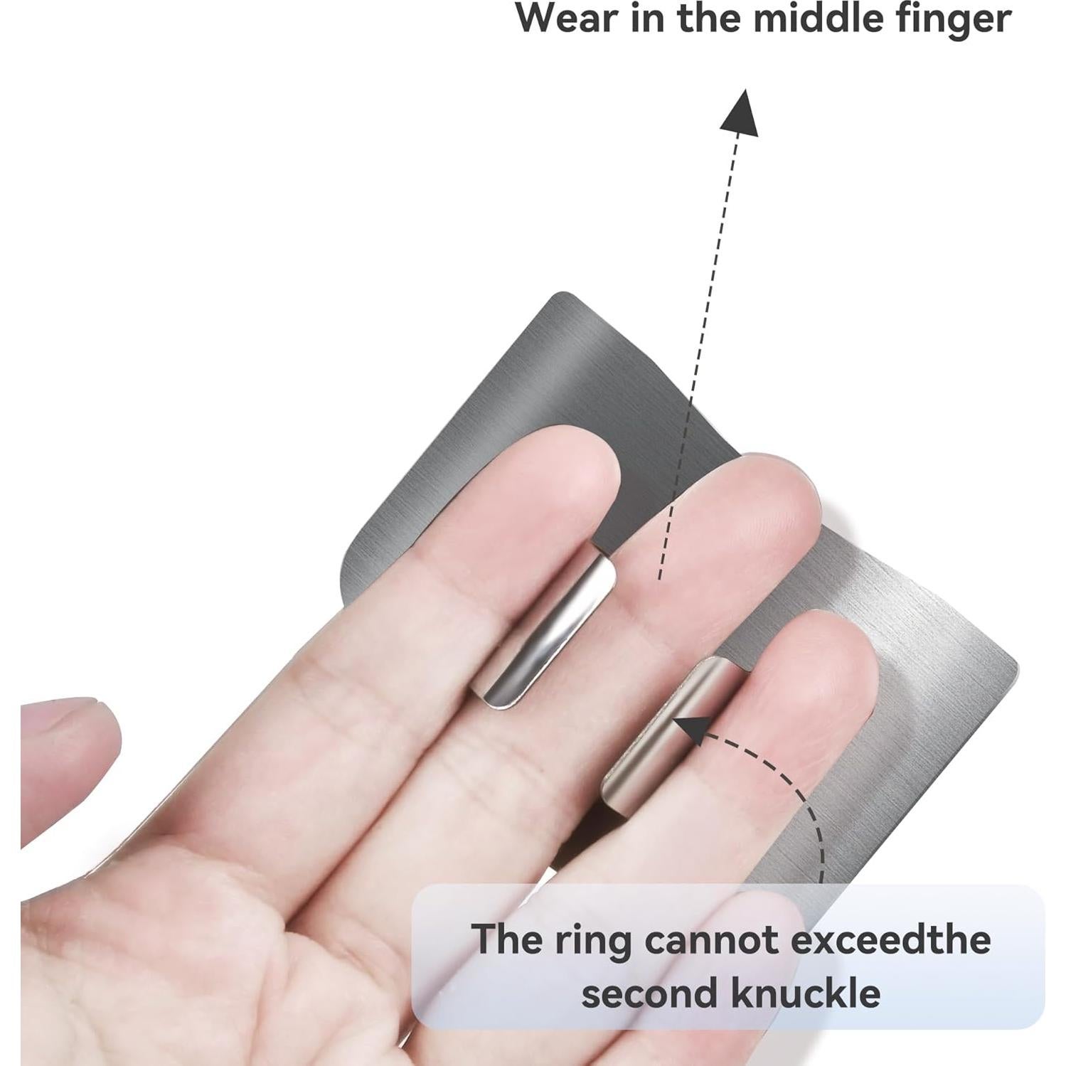 Guardias de Dedos de Acero Inoxidable Fyougemgoo - 2 Piezas